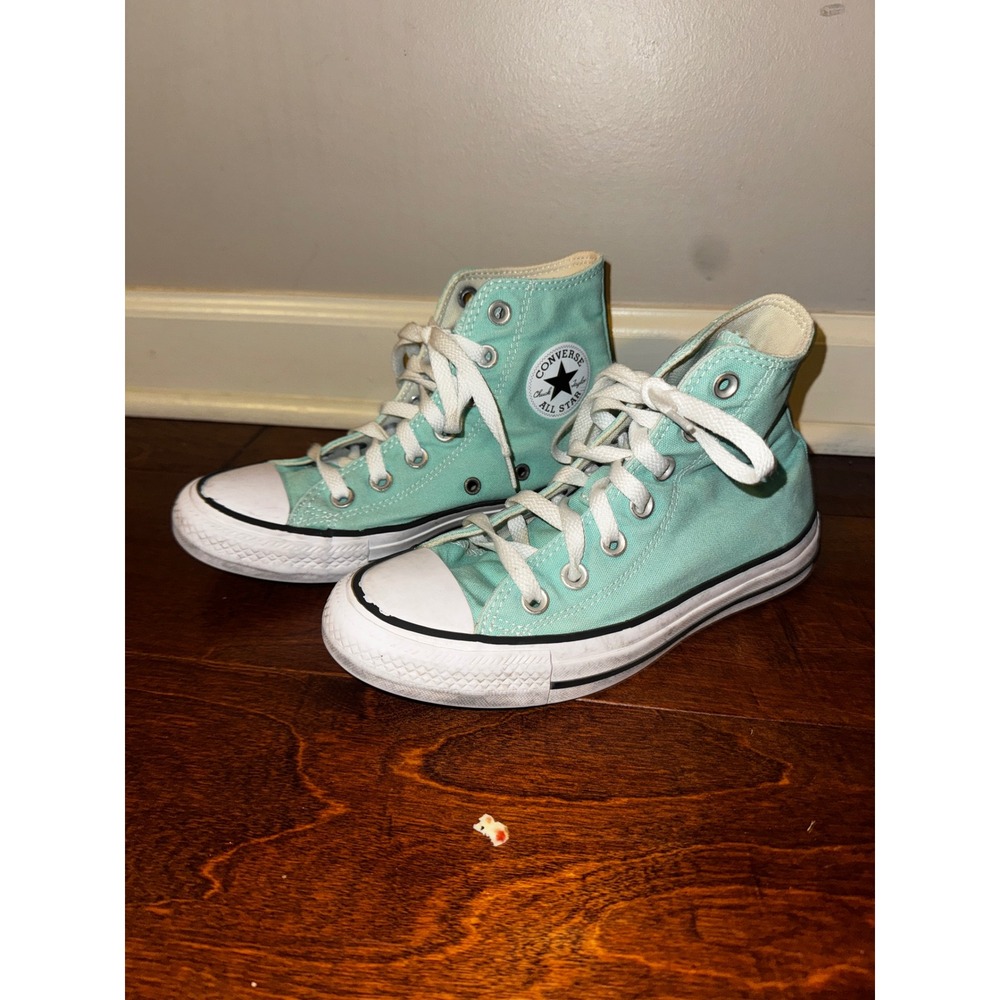 Converse Chuck Taylor All Star High Top Mint Green Sneakers A03796F Womens 5